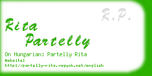 rita partelly business card